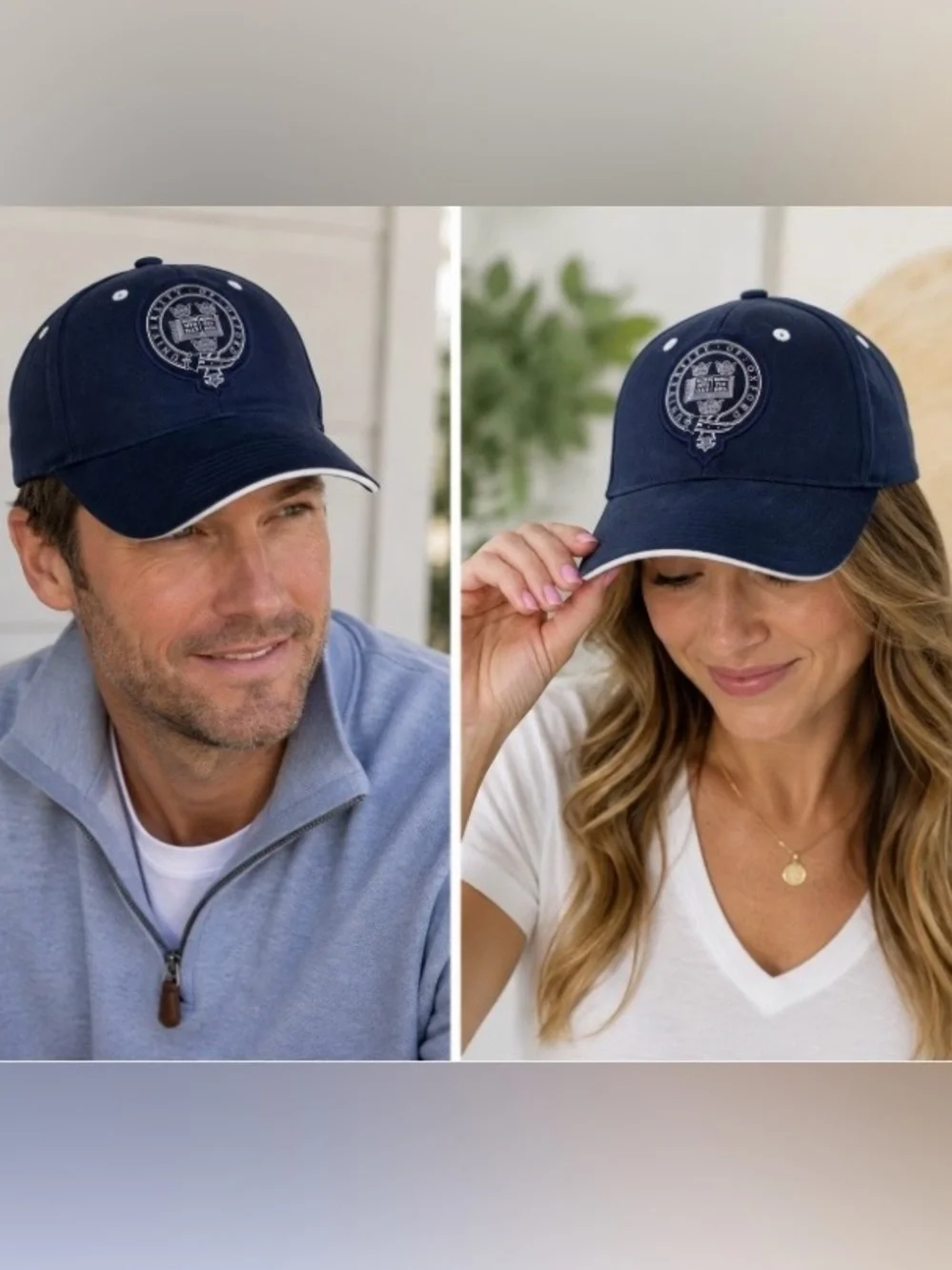 University of Oxford Cap Navy Embroidered Crest Adjustable Strapback Official